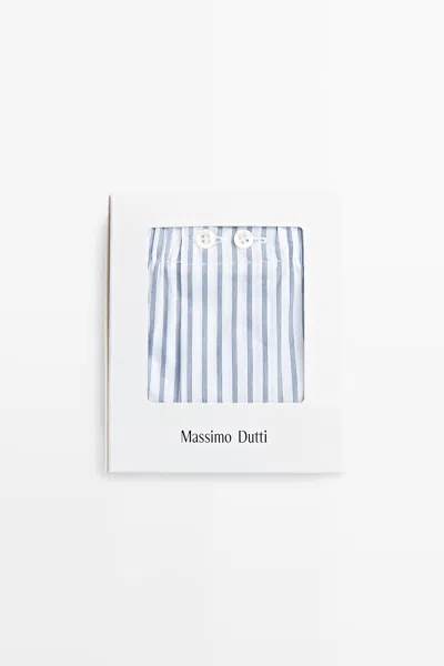 Massimo Dutti 100% Cotton Striped Boxers In Multi