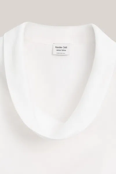Massimo Dutti 100% Linen Asymmetric Draped Neck Top In Animal Print