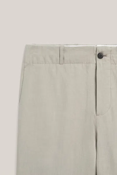 Massimo Dutti 100% Linen Pants In Gray