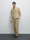 Massimo Dutti 100% Linen Total Look Jacket In Multi