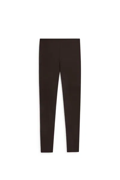 Massimo Dutti Pantalón Tipo Legging 100% Seda In Brown