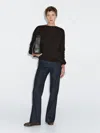 Massimo Dutti 100% Wool Striped Knit Sweater In Brown