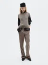 Massimo Dutti 100% Wool Tailored Fit Trousers In Multi
