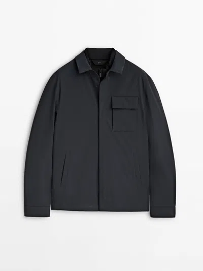 Massimo Dutti 2-in-1 Technical Jacket In Anthracite Grey