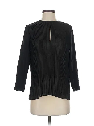 Pre-owned Massimo Dutti 3/4 Sleeve Blouse In Black