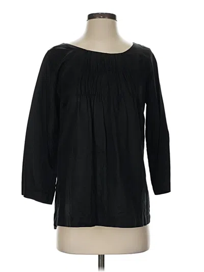 Pre-owned Massimo Dutti 3/4 Sleeve Blouse In Black