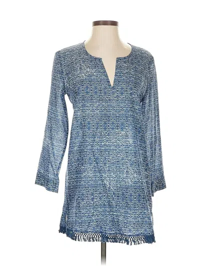 Pre-owned Massimo Dutti 3/4 Sleeve Blouse In Blue