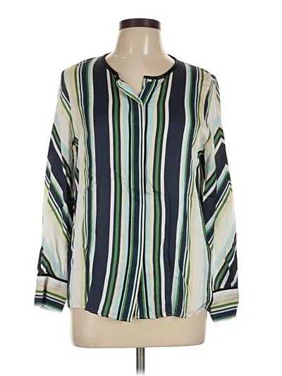 Pre-owned Massimo Dutti 3/4 Sleeve Blouse In Green
