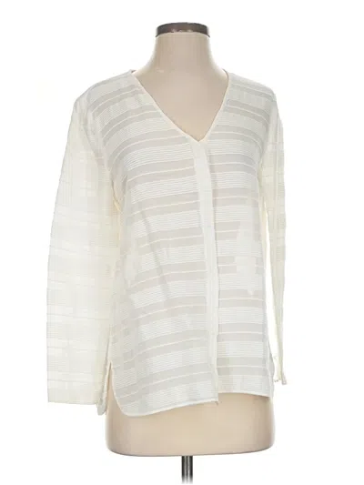 Pre-owned Massimo Dutti 3/4 Sleeve Blouse In Ivory