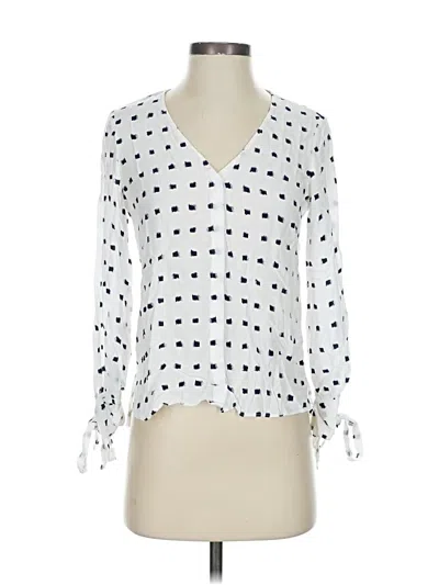 Pre-owned Massimo Dutti 3/4 Sleeve Blouse In White