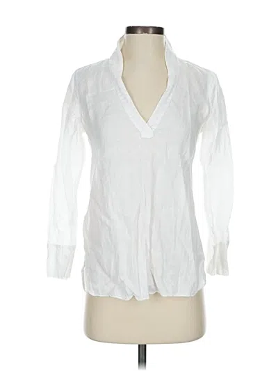 Pre-owned Massimo Dutti 3/4 Sleeve Blouse In White