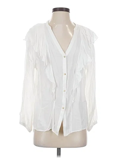 Pre-owned Massimo Dutti 3/4 Sleeve Blouse In White