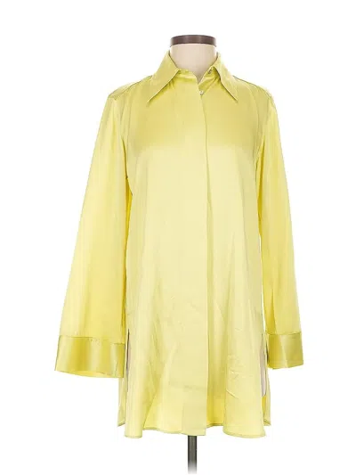 Pre-owned Massimo Dutti 3/4 Sleeve Blouse In Yellow