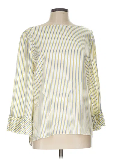 Pre-owned Massimo Dutti 3/4 Sleeve Blouse In Yellow