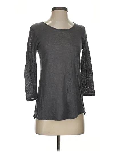 Pre-owned Massimo Dutti 3/4 Sleeve T-shirt In Gray