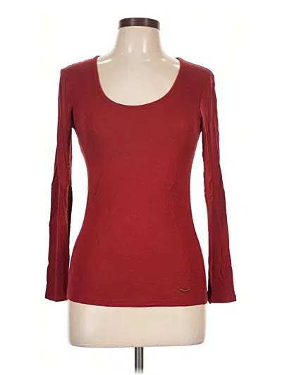 Pre-owned Massimo Dutti 3/4 Sleeve T-shirt In Red