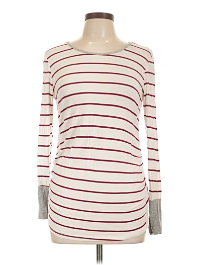 Pre-owned Massimo Dutti 3/4 Sleeve T-shirt In White