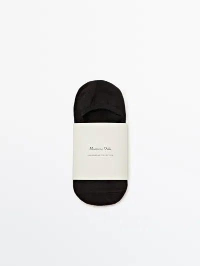 Massimo Dutti Pack Of 3 Pairs Of No-show Cotton Blend Socks