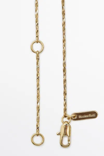 Antique Crystal Piece Necklace In Gold from Massimo Dutti