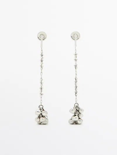 Massimo Dutti Aretes Colgantes Piezas In Silver