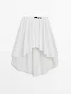 Massimo Dutti Asymmetric Top With A Straight Neckline In White