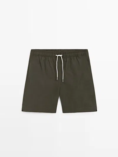 Massimo Dutti Bañador Liso In Brown