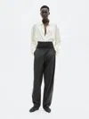 Massimo Dutti Balloon Fit Trousers In Black