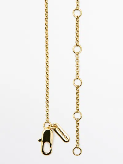 Massimo Dutti Beaded Chain Necklace In Gold