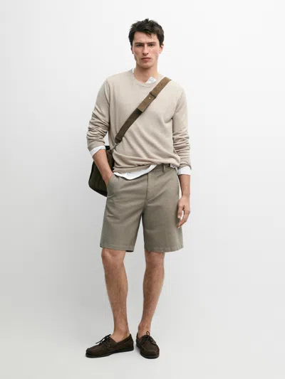 Massimo Dutti Bermuda En Lin In Green