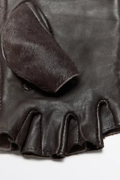 Massimo Dutti Biker In Brown