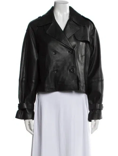 Pre-owned Massimo Dutti Biker Jacket In Black