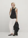 Massimo Dutti Schwarzes Top Aus Lyocell In Schwarz