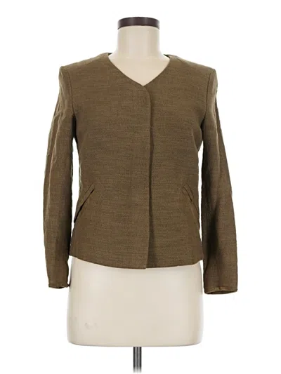 Pre-owned Massimo Dutti Blazer Jacket In Brown