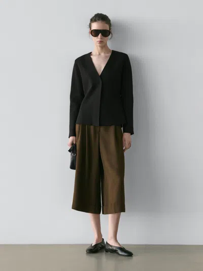 Massimo Dutti Blazer Mit V In Green