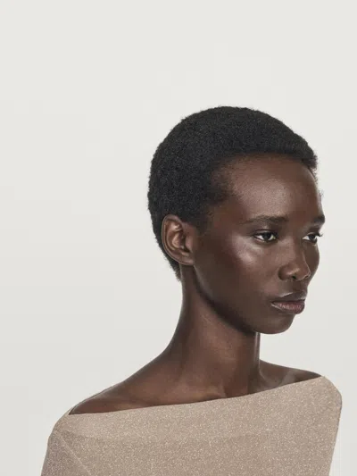 Massimo Dutti Boat Neck T In Brown