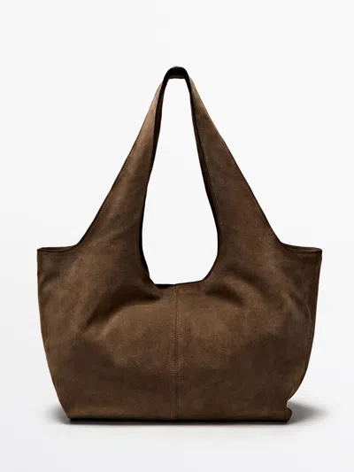 Massimo Dutti Bolso Maxi Tote Piel Serraje