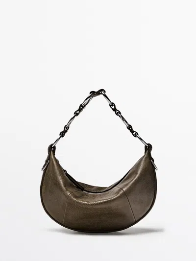 Massimo Dutti Bolso Mini Piel Napa In Brown