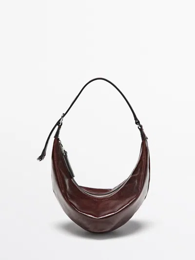 Massimo Dutti Bolso Mini Piel Napa In Brown