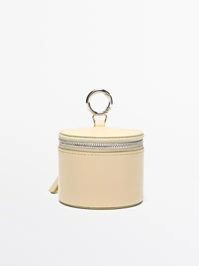 Massimo Dutti Bolso Redondo Joyas Piel Napa