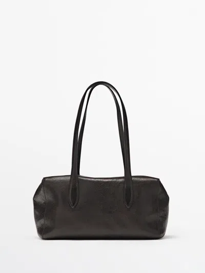 Massimo Dutti Bolso West Satchel Piel Napa In Brown