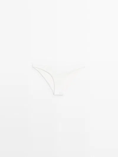 Massimo Dutti Braguita Bikini Textura In White