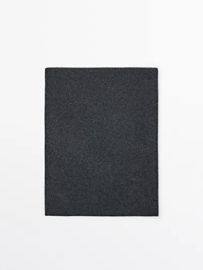 Massimo Dutti Bufanda 100% Cashmere In Gray