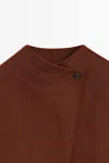 Massimo Dutti Button In Brown