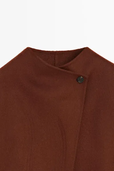 Massimo Dutti Button In Brown
