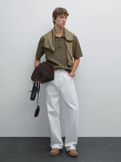 Massimo Dutti Cable In Green