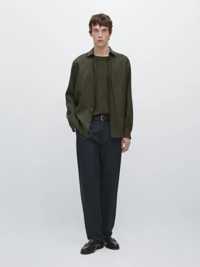 Massimo Dutti Calças Jogger Fit Em Mistura De Algodão