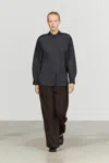 Massimo Dutti Camicia Fluida Con Tasca In Blue