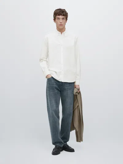 Massimo Dutti Camisa 100% Algodão In White