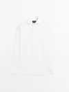 Massimo Dutti Camisa Regular Fit 100% Algodón In White