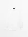 Massimo Dutti Camisa Regular Fit 100% Algodón In White